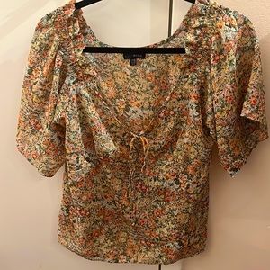 Lucy Paris flower blouse M